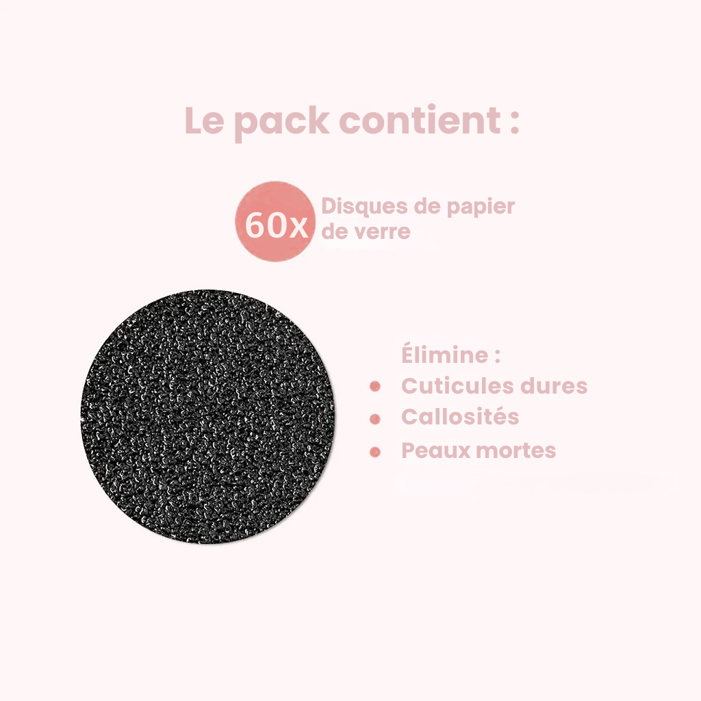 Disques de Ponçage pour Pédicure Électrique – 60 Pièces Péducia