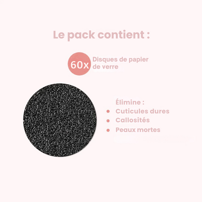 Disques de Ponçage pour Pédicure Électrique – 60 Pièces Péducia